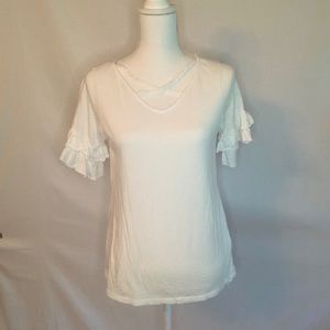 White Ruffle Shirt